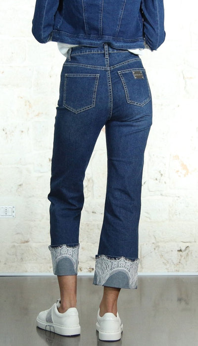 Nosecrets Jeans palazzo con pizzo Jeans - Boutique Luisa Trendy