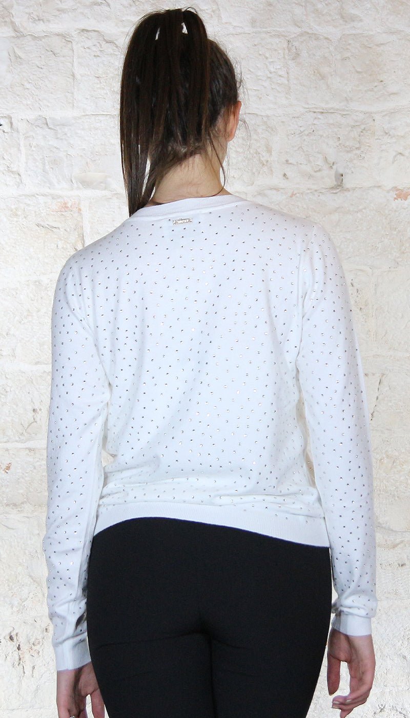 Nosecrets Milano Maglia a V con diamanti Maglie e cardigan Donna - Boutique Luisa Trendy