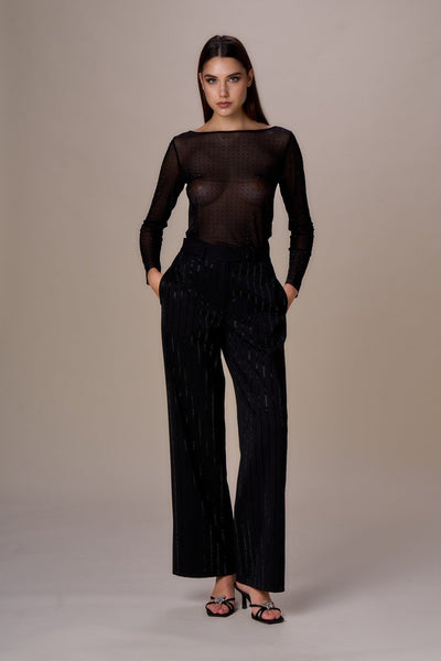 Nosecrets Pantalone gessato diamanti Pantalone Donna - Boutique Luisa Trendy