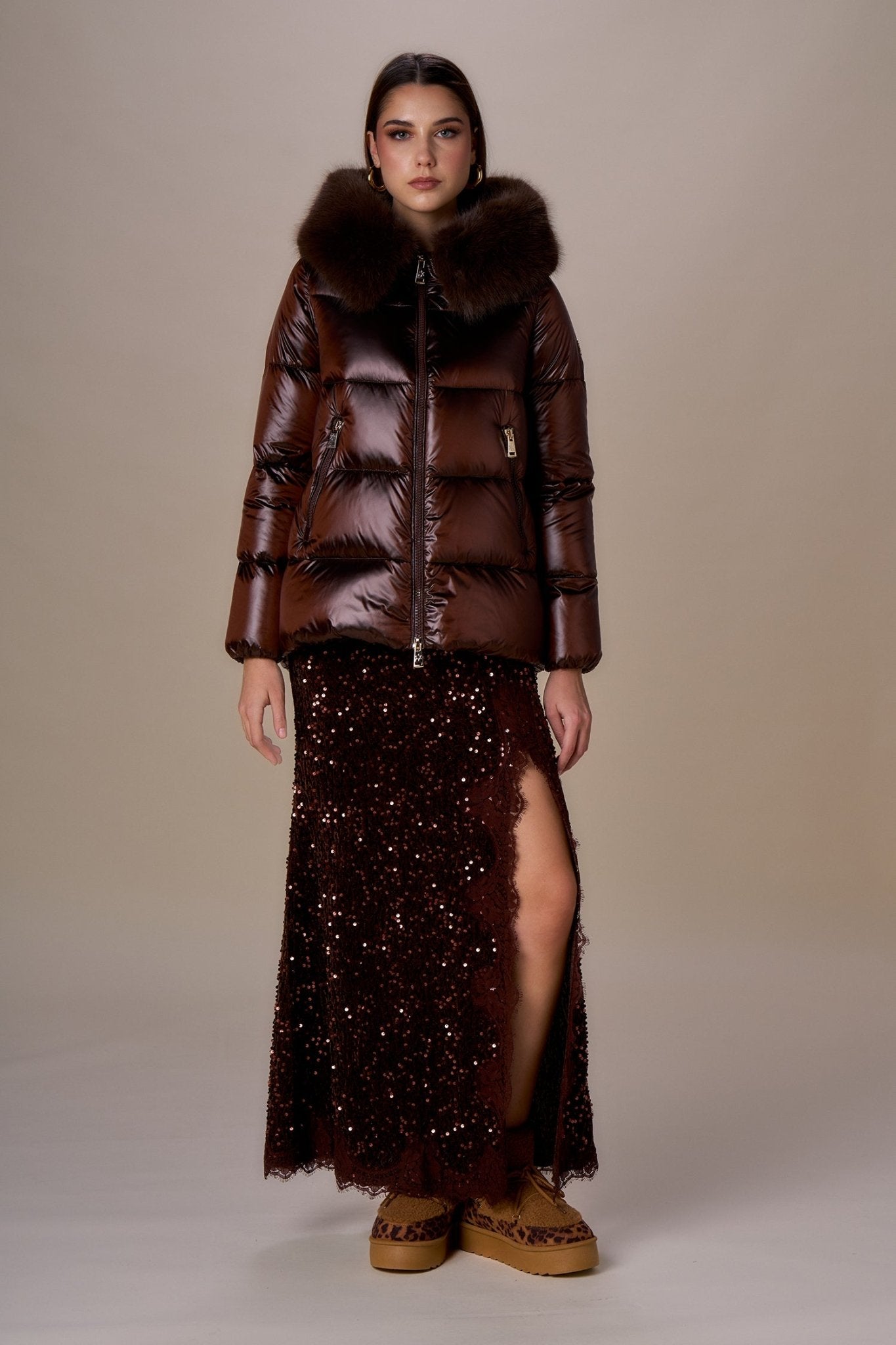 Nosecrets Piumino cappa con collo simil pelliccia Capispalla Donna - Boutique Luisa Trendy