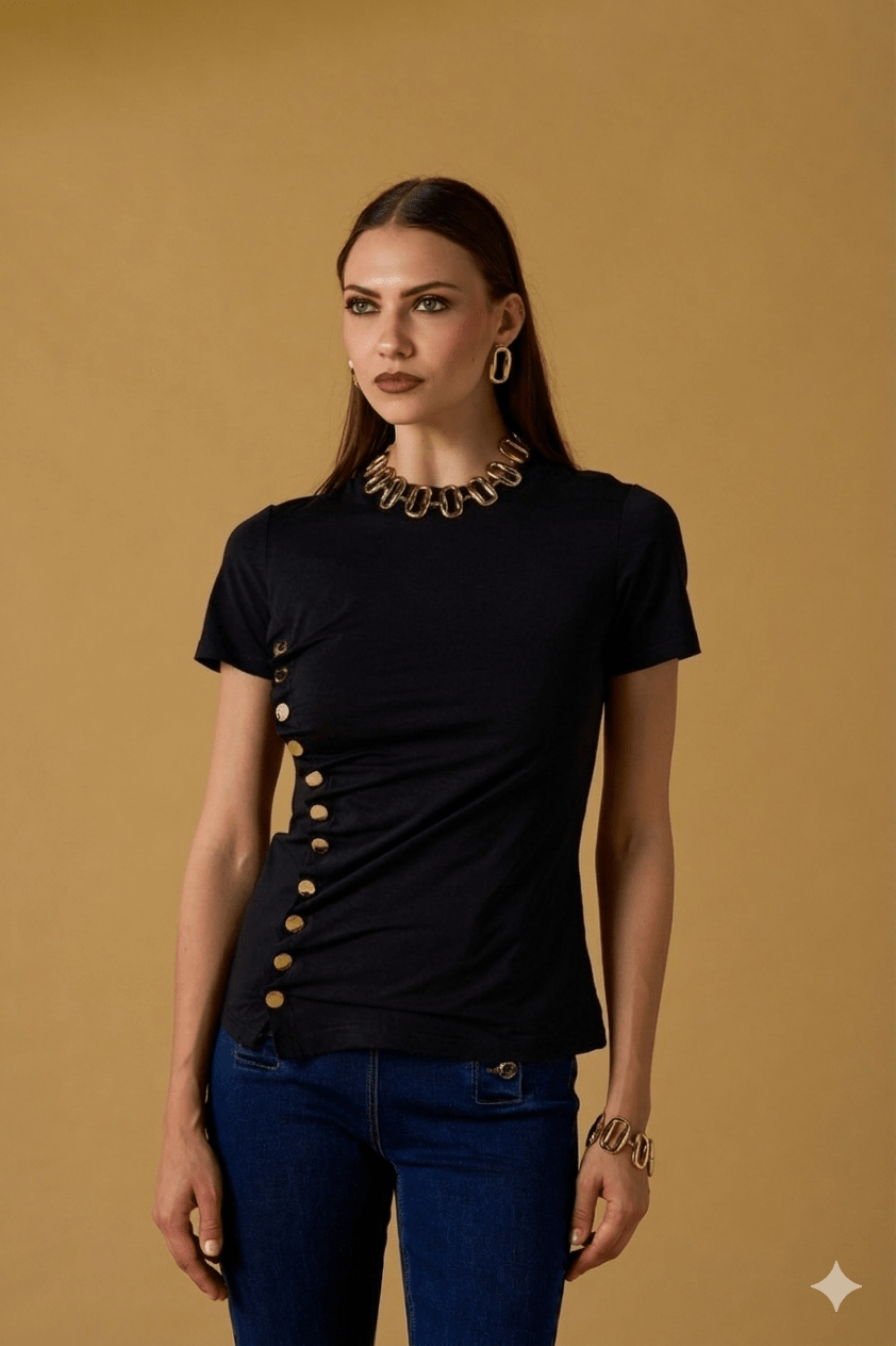 Nosecrets T-shirt bottoni apribile T-Shirt e top - Boutique Luisa Trendy