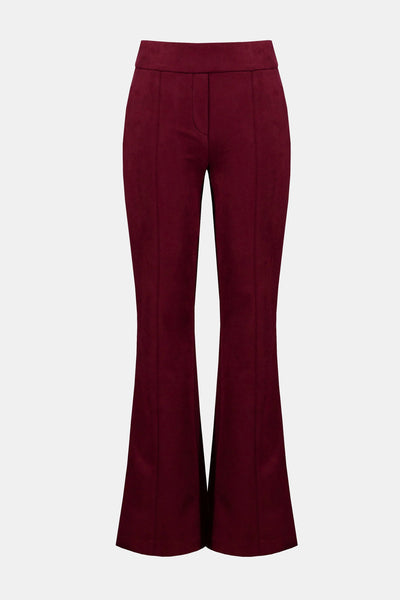 Pantaloni pull - on a zampa in camoscio sintetico effetto scuba Pantalone Donna - Boutique Luisa Trendy