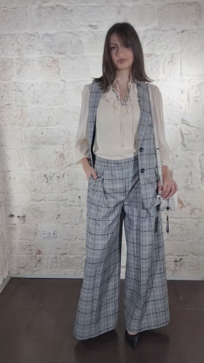 Twinset Gilet e pantalone fantasia check