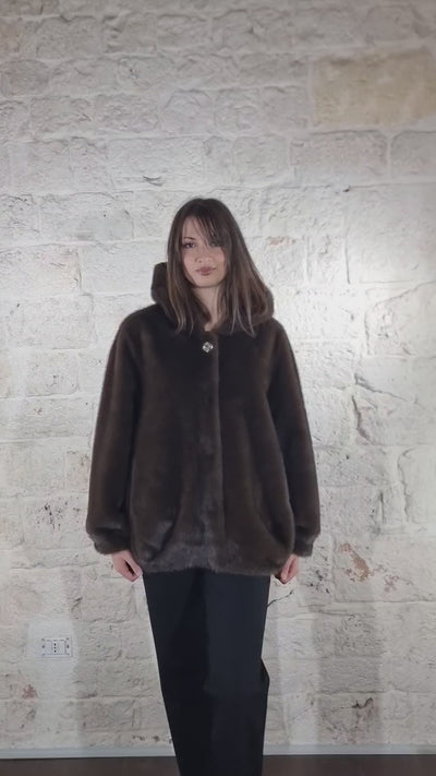 Nosecrets Giaccone simil pelliccia diamond chic