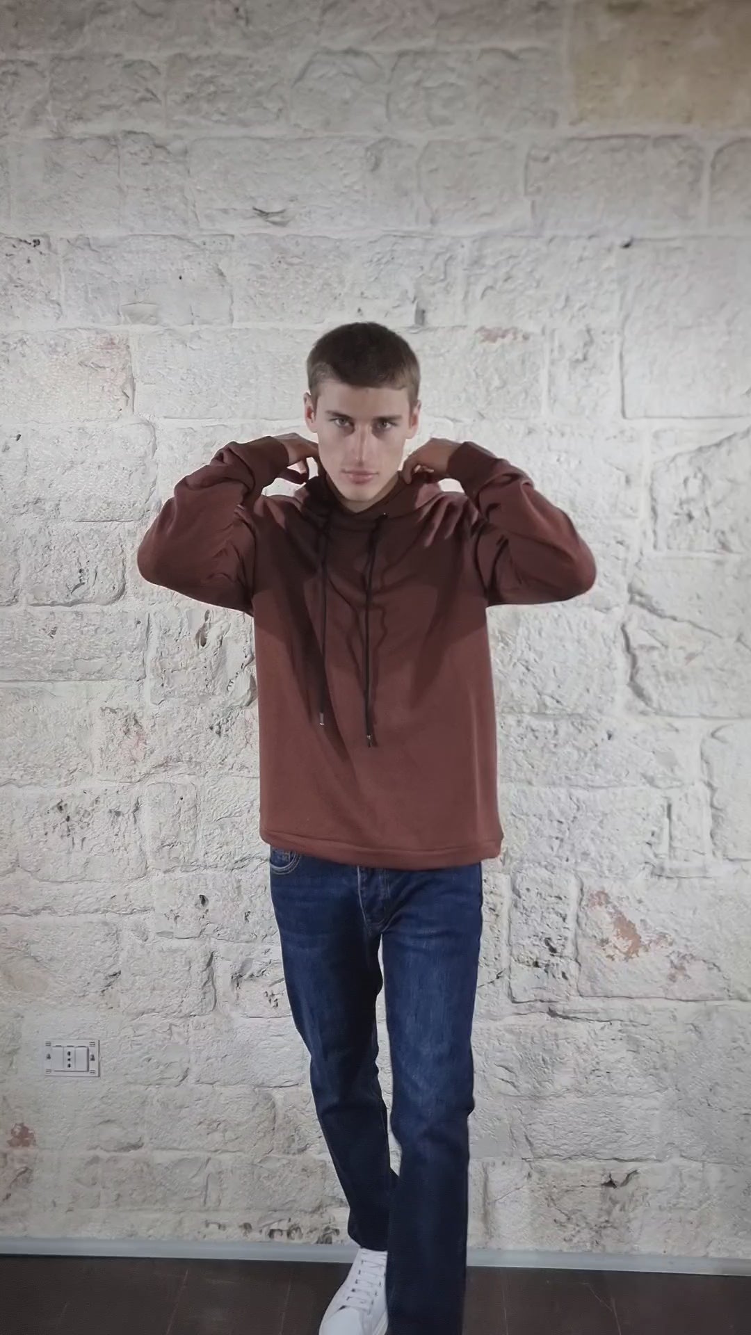 C'N'C Felpa con cappuccio in cotone