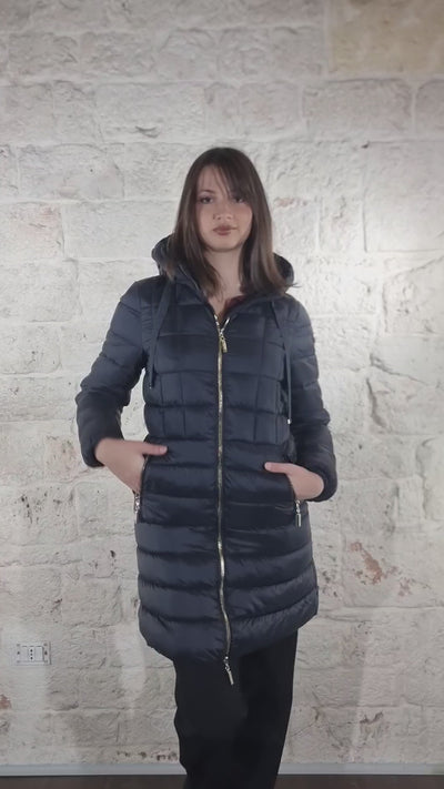 Gaudi Piumino da donna trapuntato con cappuccio