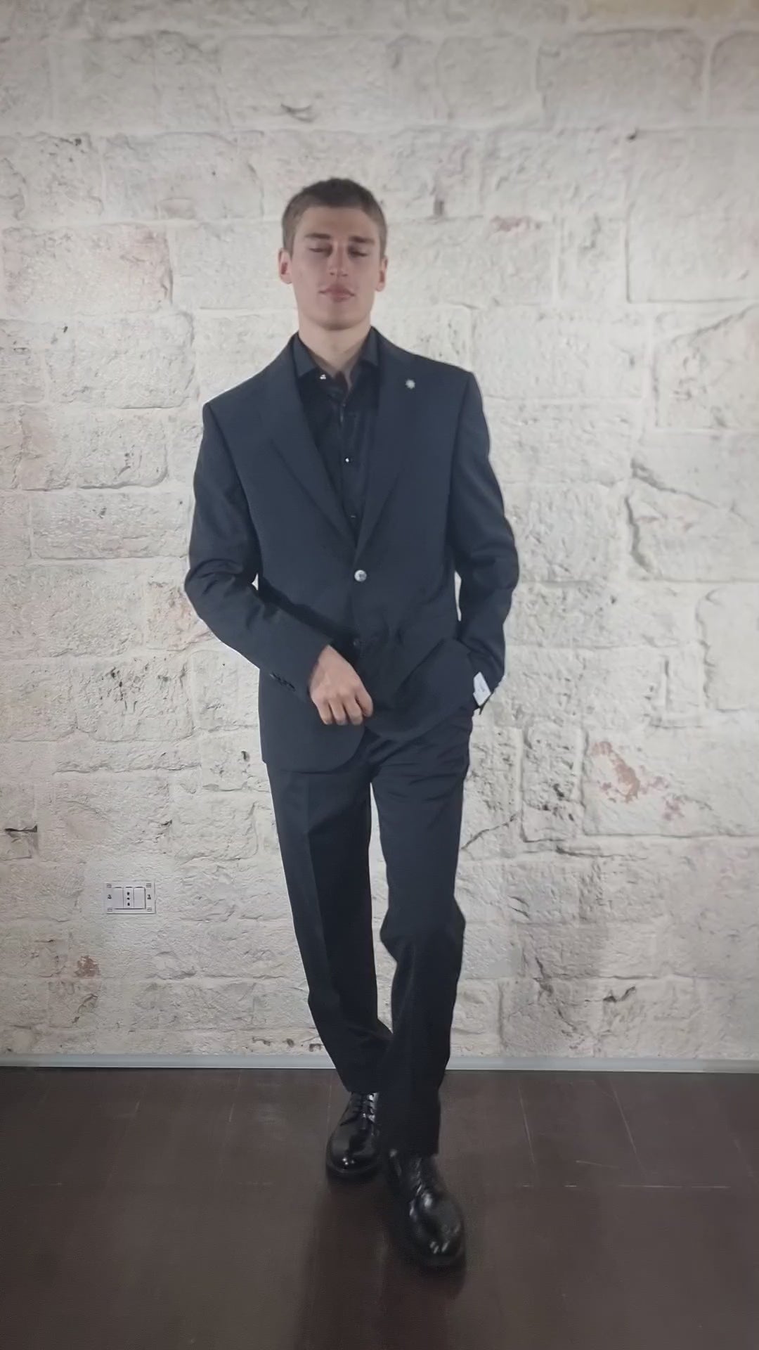 Manuel Ritz Abito nero misto lana drop 8