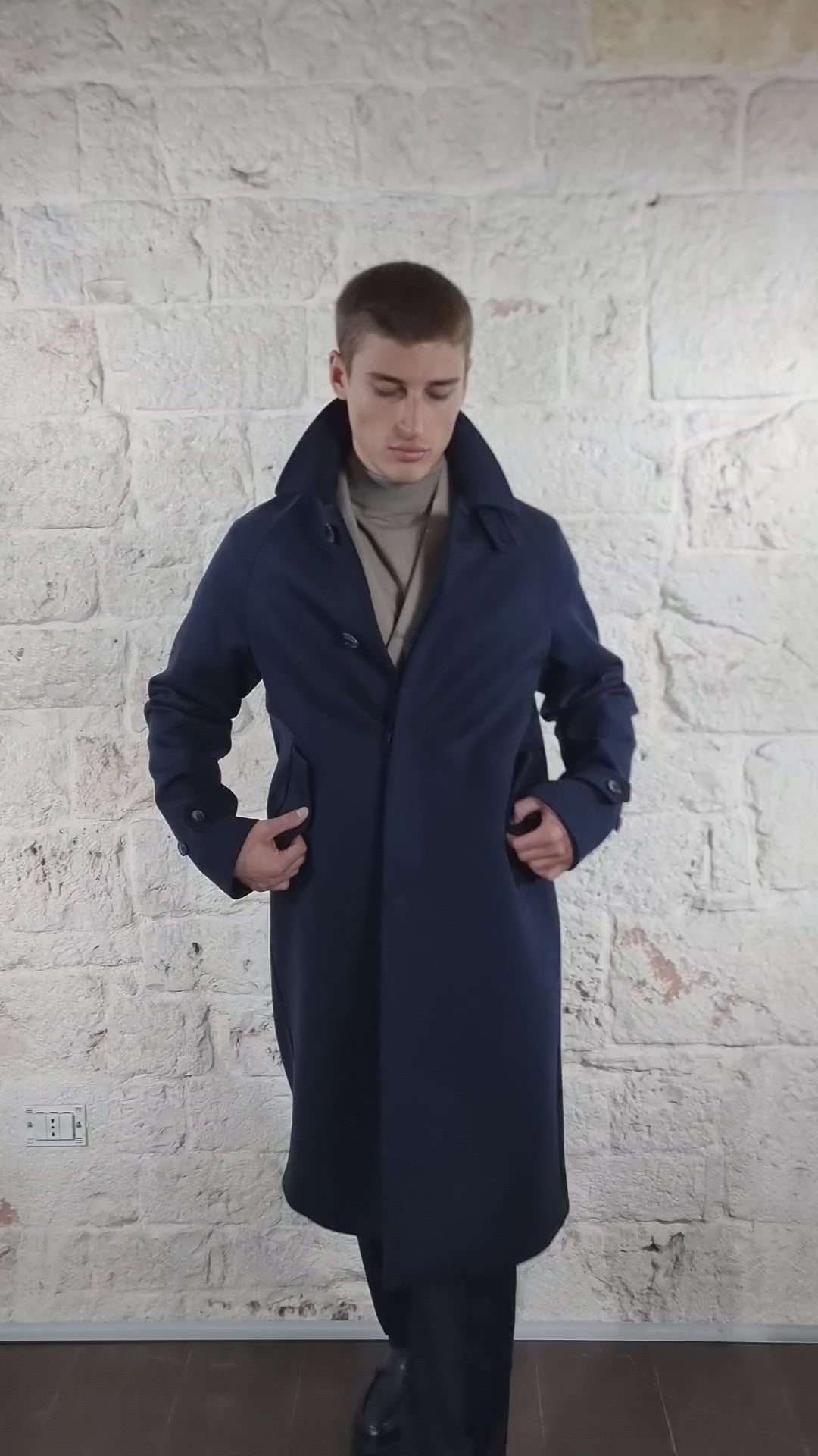 Havana & Co Cappotto lungo over blu