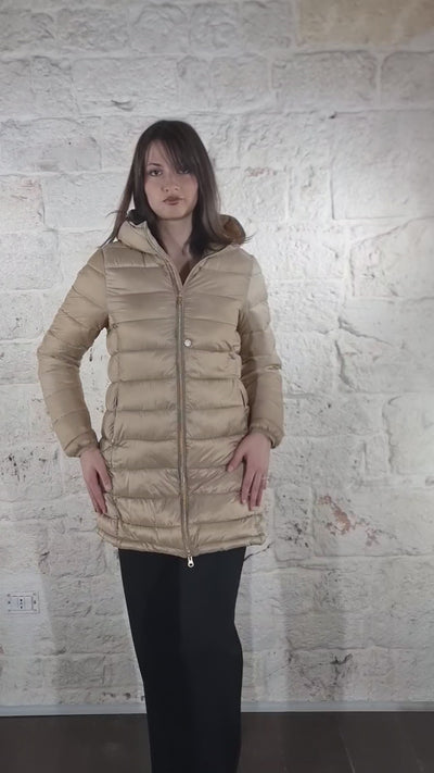 Conte of Florence Giaccone lungo trapuntato con cappuccio