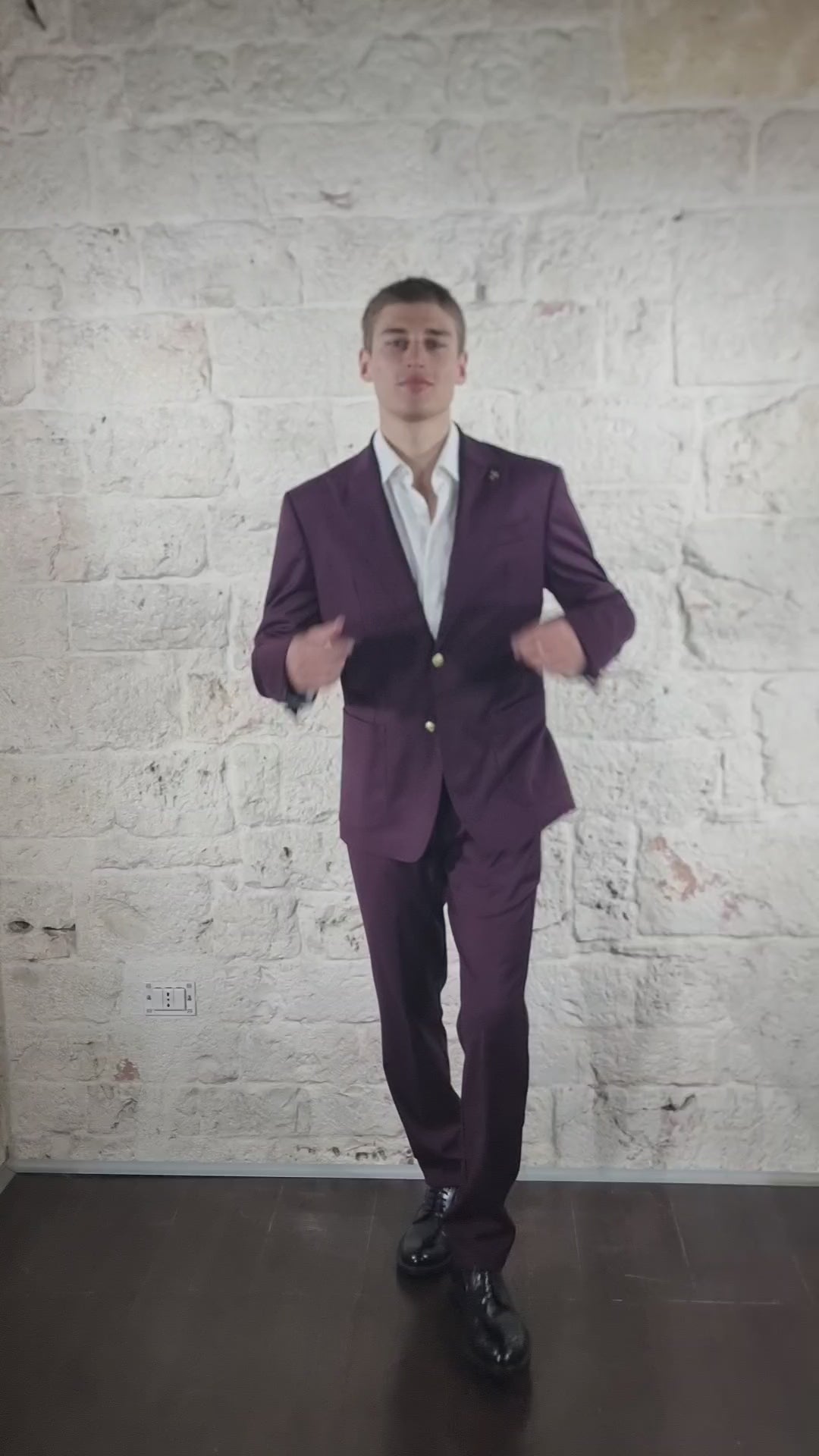 Havana & Co Abito uomo bordeaux slim fit