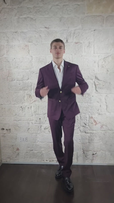 Havana & Co Abito uomo bordeaux slim fit