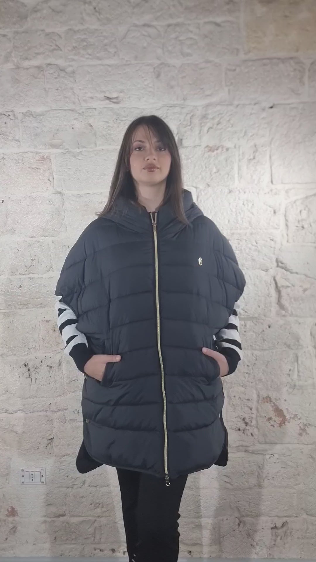 Conte Of Florence Cappa Piumino con cappuccio oversize