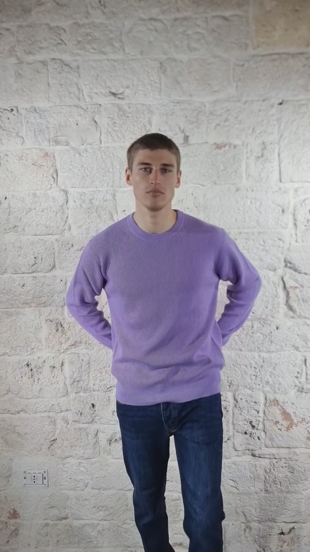 Manuel Ritz Maglia girocollo costa inglese in lana