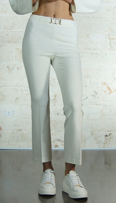 Twinset Milano Pantaloni flare con fibbia Oval T