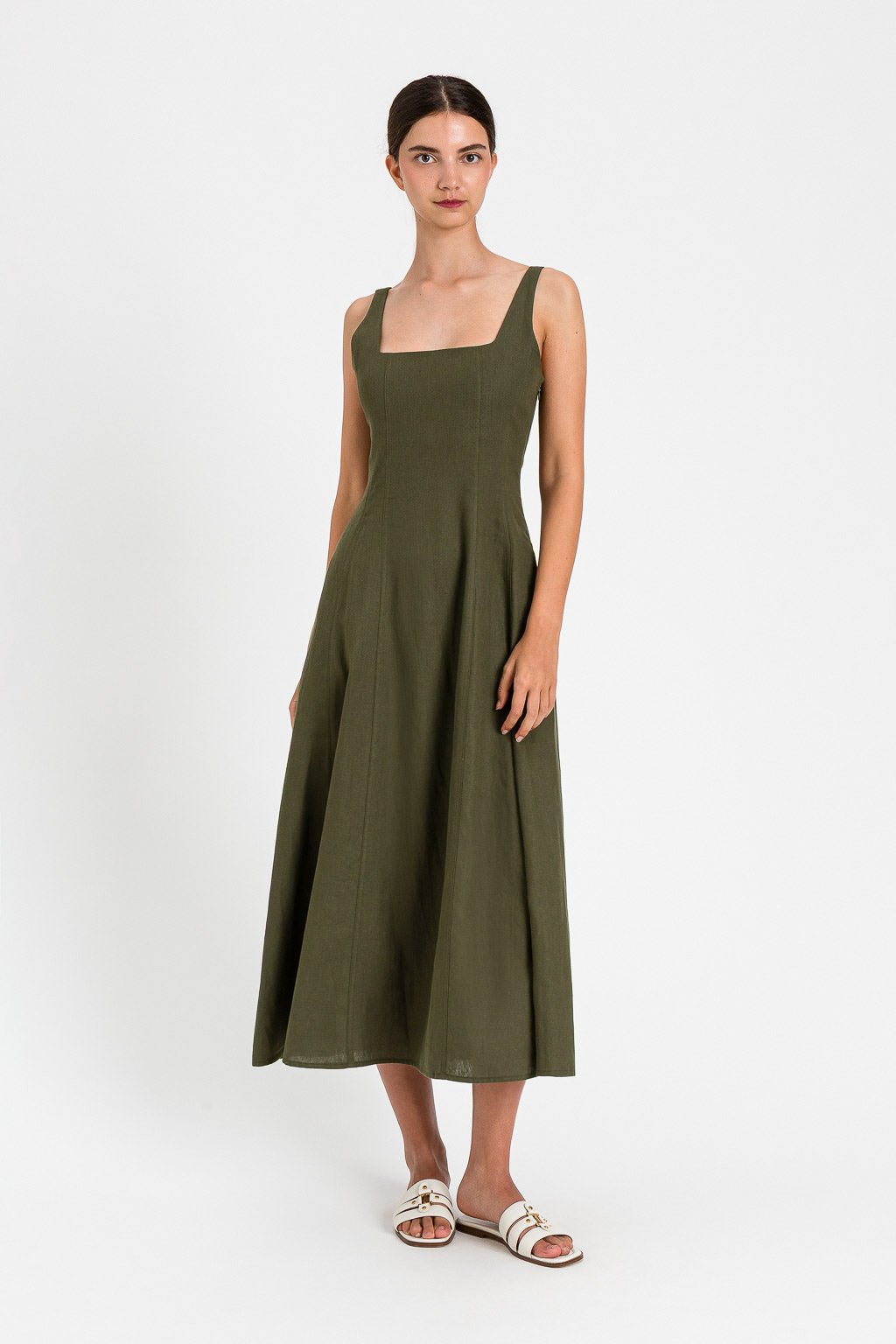 Twinset Abito con bretelle in lino e viscosa Vestiti - Boutique Luisa Trendy