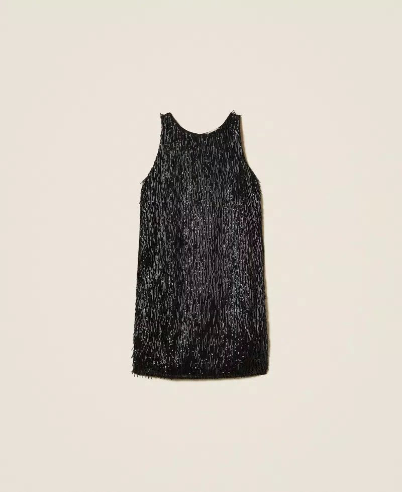 Twinset Abito corto con frange di paillettes Vestiti - Boutique Luisa Trendy