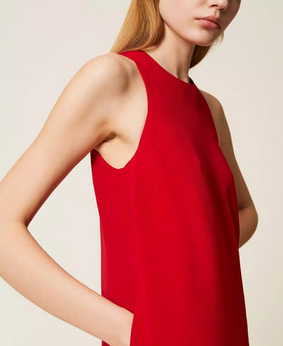 Twinset Abito corto in crêpe cady con catena Oval T Vestiti - Boutique Luisa Trendy