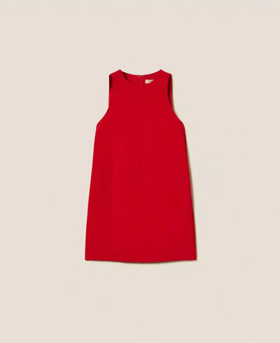 Twinset Abito corto in crêpe cady con catena Oval T Vestiti - Boutique Luisa Trendy