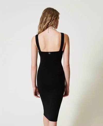 Twinset Abito longuette in maglia con spalline bijoux Vestiti - Boutique Luisa Trendy