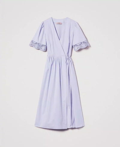 Twinset Abito longuette in popeline con pizzo Vestiti - Boutique Luisa Trendy