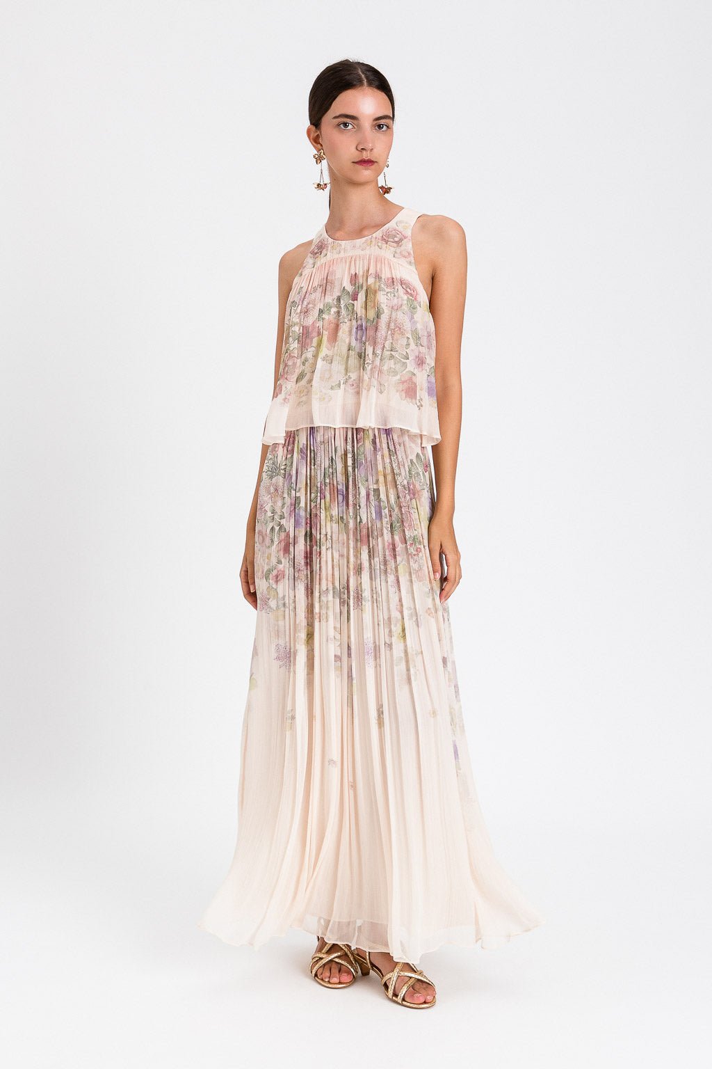 Twinset Abito lungo in creponne a fiori Vestiti - Boutique Luisa Trendy