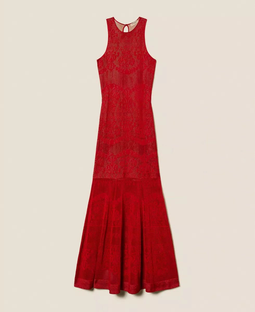 Twinset Abito lungo in maglia traforata Vestiti - Boutique Luisa Trendy