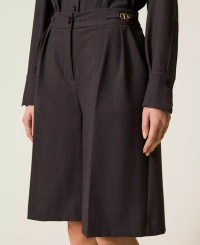 Twinset Bermuda con fibbie Oval T Shorts - Boutique Luisa Trendy