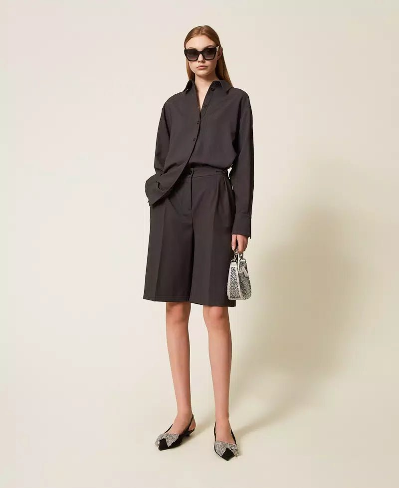 Twinset Bermuda con fibbie Oval T Shorts - Boutique Luisa Trendy