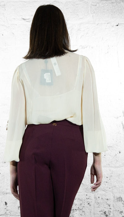 Twinset Blusa in viscosa con ricami sul collo Bluse e camicie - Boutique Luisa Trendy