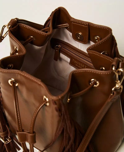 Twinset Borsa a secchiello 'Melrose' con frange Borse e portafogli - Boutique Luisa Trendy