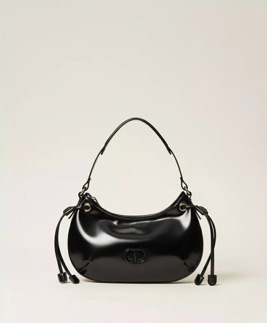 Twinset Borsa hobo 'Glossy' con stringhe Borse e portafogli - Boutique Luisa Trendy