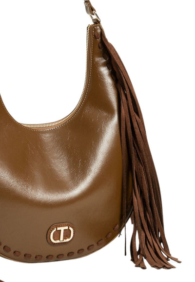 Twinset Borsa Hobo nera in similpelle 252TB7121 Borse e portafogli - Boutique Luisa Trendy