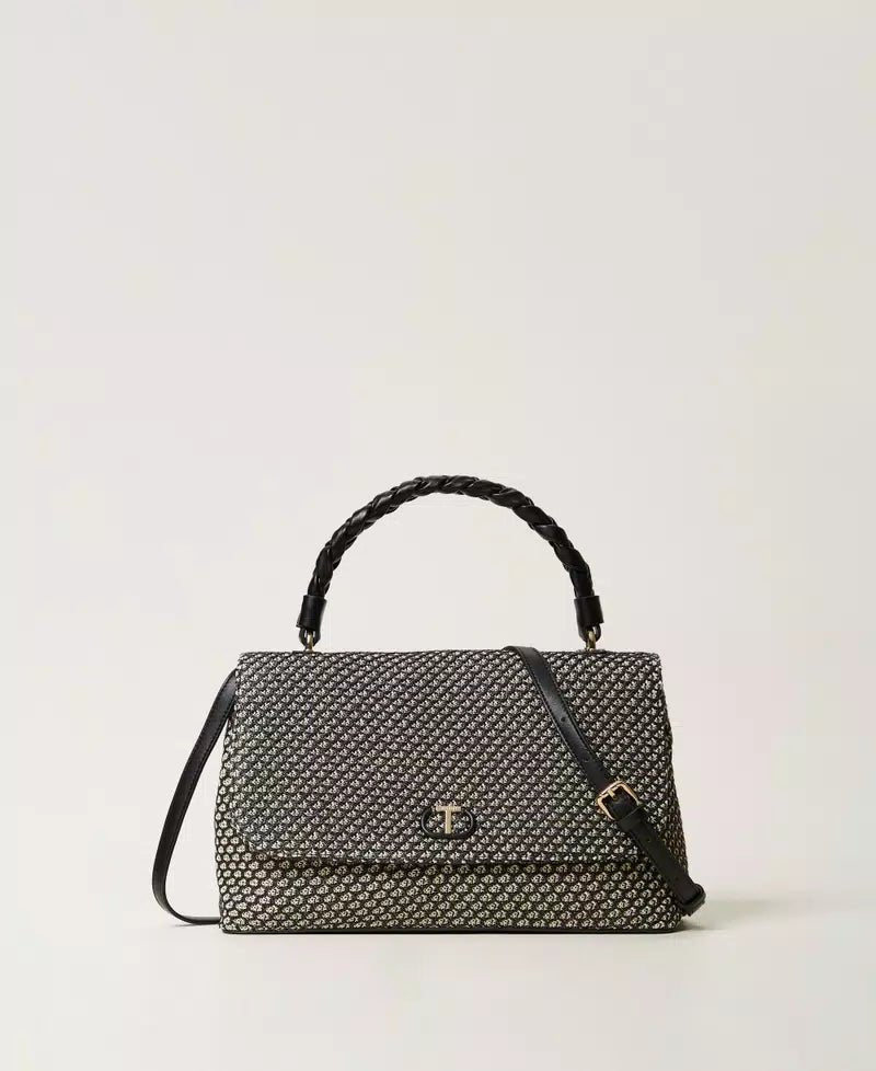 Twinset Borsa top handle in canvas effetto rete Borse e portafogli - Boutique Luisa Trendy