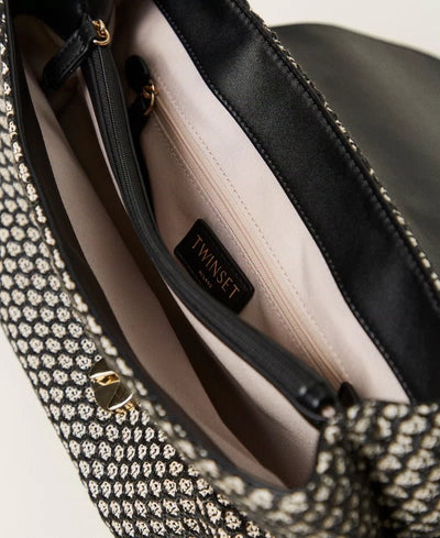 Twinset Borsa top handle in canvas effetto rete Borse e portafogli - Boutique Luisa Trendy