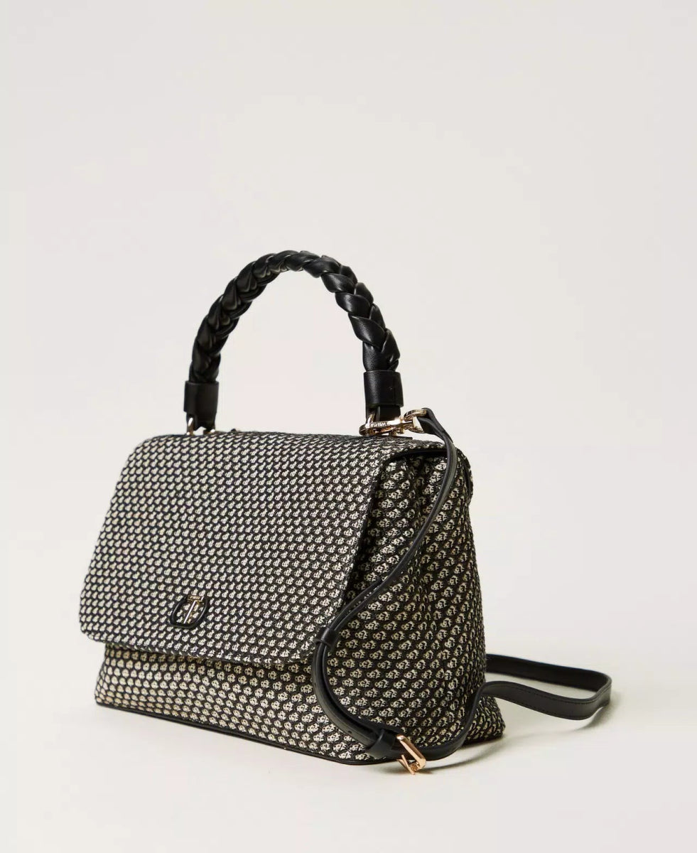 Twinset Borsa top handle in canvas effetto rete Borse e portafogli - Boutique Luisa Trendy