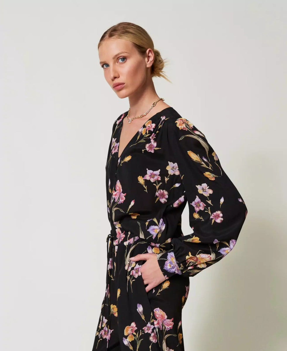 Twinset Camicia in crêpe de Chine a fiori Bluse e camicie - Boutique Luisa Trendy
