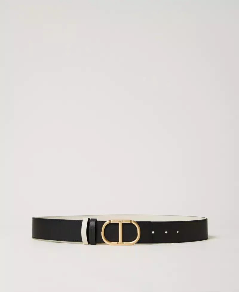 Twinset Cintura reversibile in pelle con fibbia Cintura - Boutique Luisa Trendy