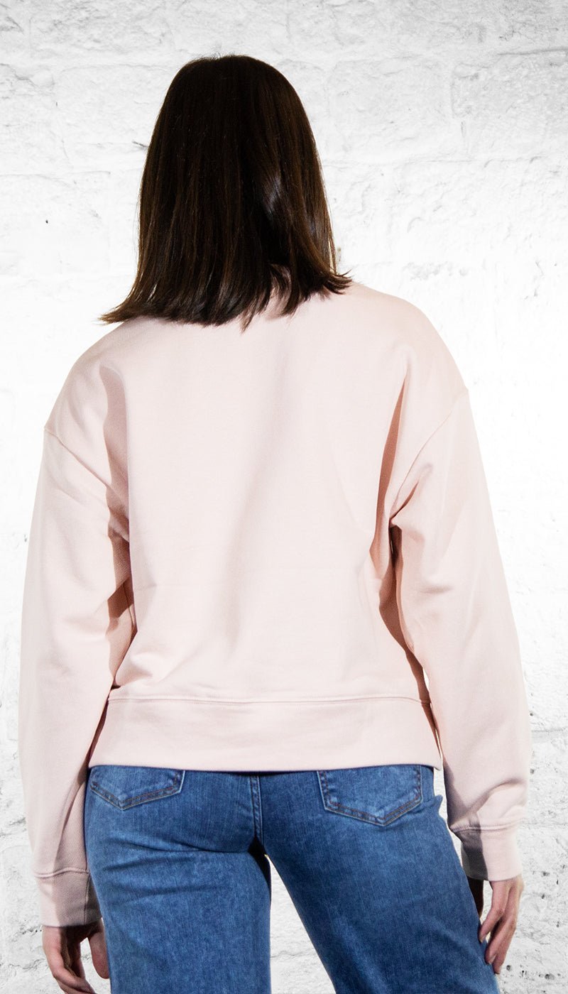 Twinset Felpa over rosa in cotone scritta logo 252TT2330 Felpa - Boutique Luisa Trendy