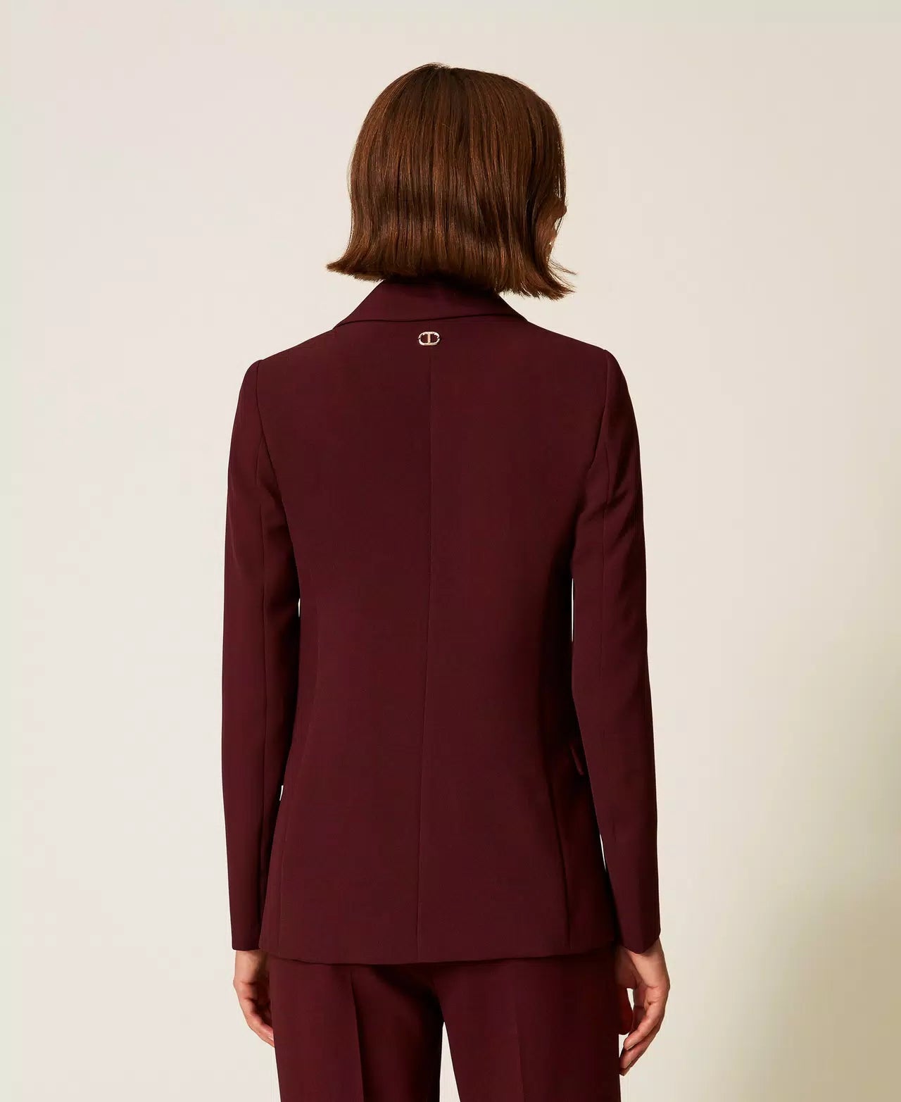 Twinset Giacca blazer in crêpe con Oval T Capispalla Donna - Boutique Luisa Trendy