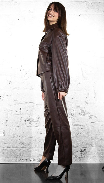 Twinset Giacca effetto pelle con colletto a camicia Capispalla Donna - Boutique Luisa Trendy