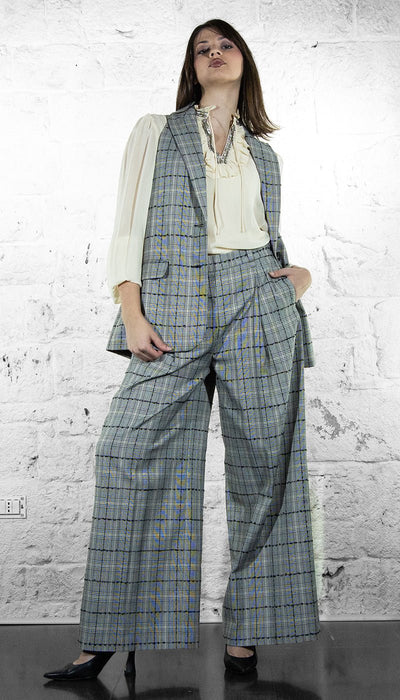 Twinset Gilet e pantalone fantasia check Tailleur - Boutique Luisa Trendy