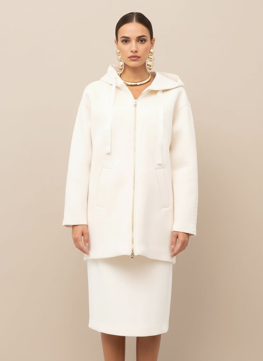 Twinset Giubbino con cappuccio in scuba Capispalla Donna - Boutique Luisa Trendy