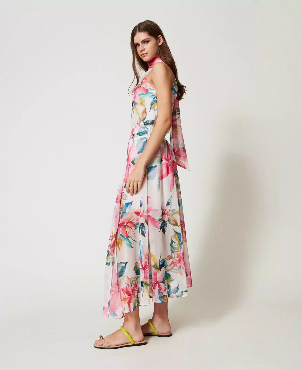 Twinset Gonna lunga in georgette con stampa a fiori Gonna - Boutique Luisa Trendy