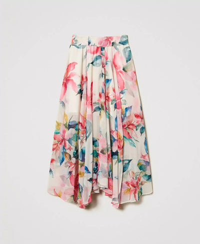 Twinset Gonna lunga in georgette con stampa a fiori Gonna - Boutique Luisa Trendy