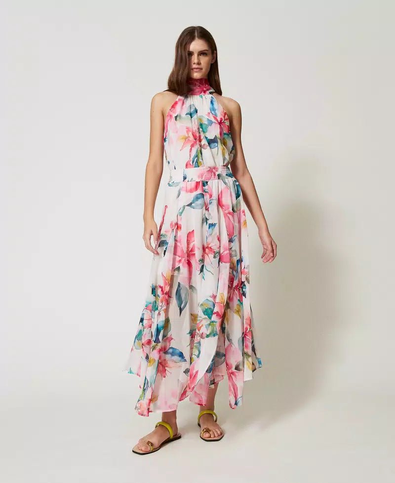 Twinset Gonna lunga in georgette con stampa a fiori Gonna - Boutique Luisa Trendy