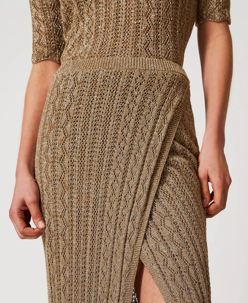 Twinset Gonna lunga in maglia con lurex Gonna - Boutique Luisa Trendy