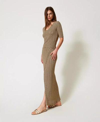 Twinset Gonna lunga in maglia con lurex Gonna - Boutique Luisa Trendy
