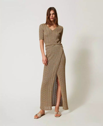 Twinset Gonna lunga in maglia con lurex Gonna - Boutique Luisa Trendy