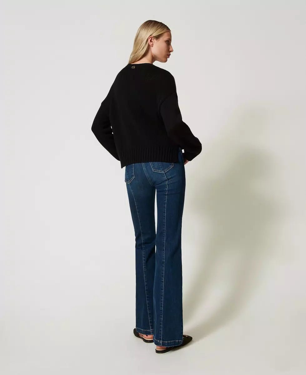 Twinset Jeans flared a vita alta Jeans - Boutique Luisa Trendy