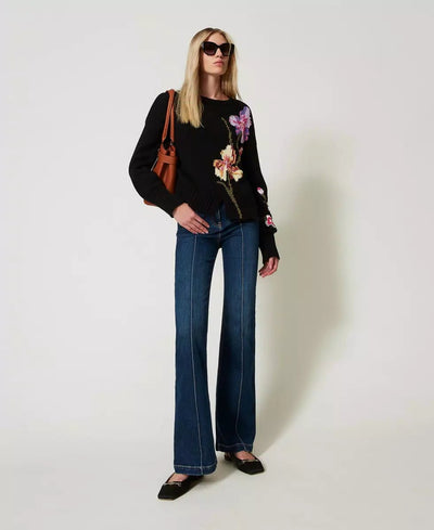 Twinset Jeans flared a vita alta Jeans - Boutique Luisa Trendy